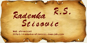 Radenka Stišović vizit kartica